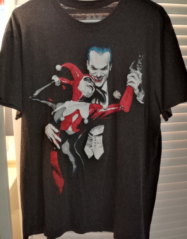 DC Comics Alex Ross Snowy Joker/Harley Quinn T shirt
